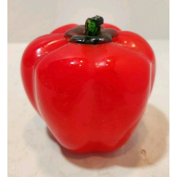 MCM Glass Purple Grapes & Red Bell Pepper Decorations Fruits Vegetables Food - Picture 6 of 16